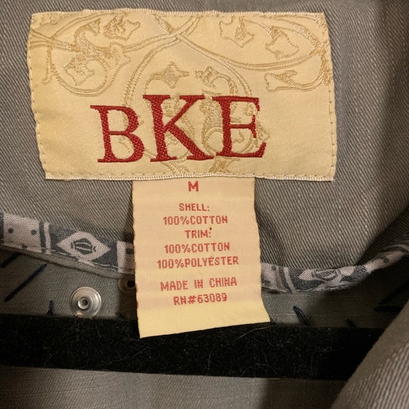 BKE Deconstructed Patch Boho Utility Jacket Size Medium blazer - Picture 11 of 12